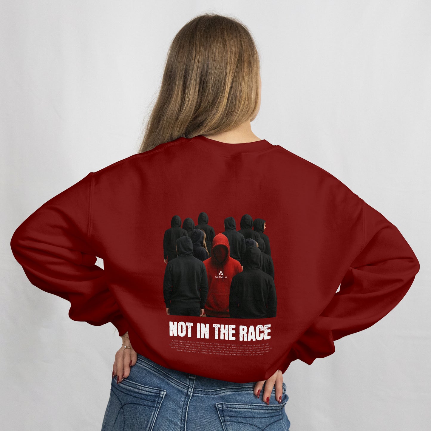 ALBAELA Oversized “Not In The Race” Hoodie